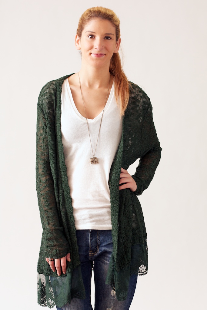 Umgee Crochet Button Down Knit Cardigan main image 1