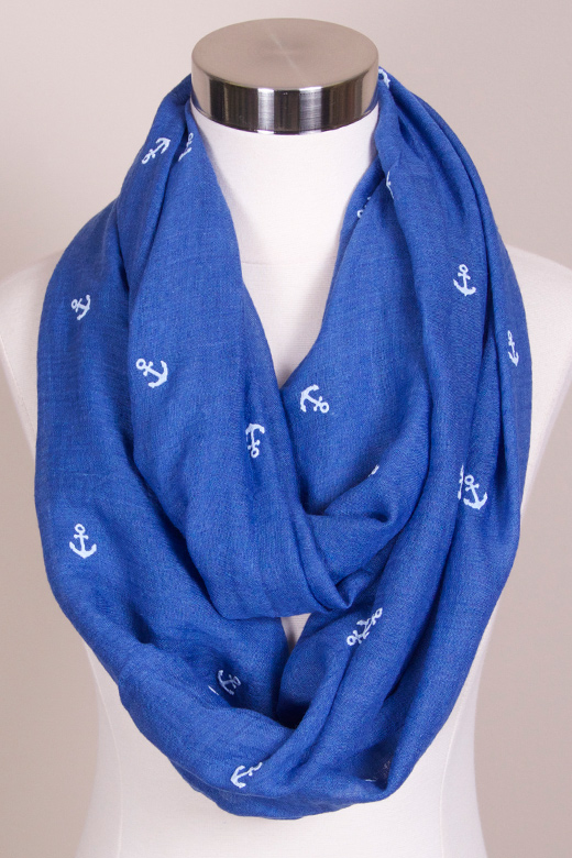 Love of Fashion Nautical Anchor Infinity Scarf