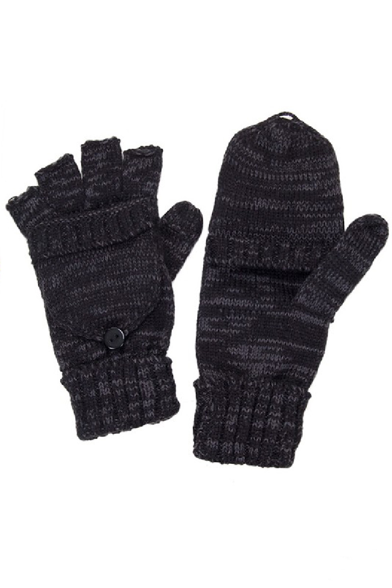 CC Black Convertible Fingerless Gloves