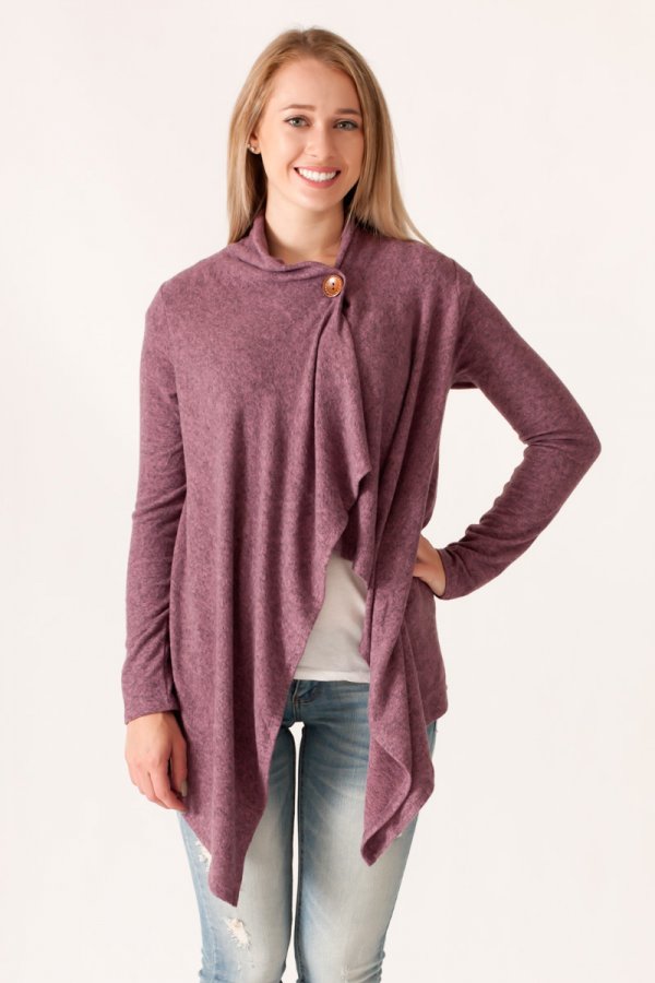 One button wrap cardigan best sale
