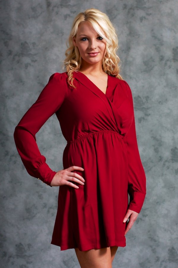 Long Sleeve Wrap Dress