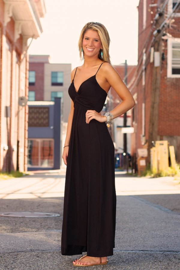 Maxi dress with clearance built in bra