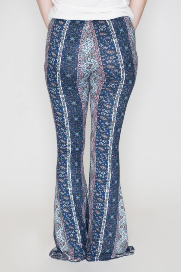 Bear Dance Navy Floral Print Bell 