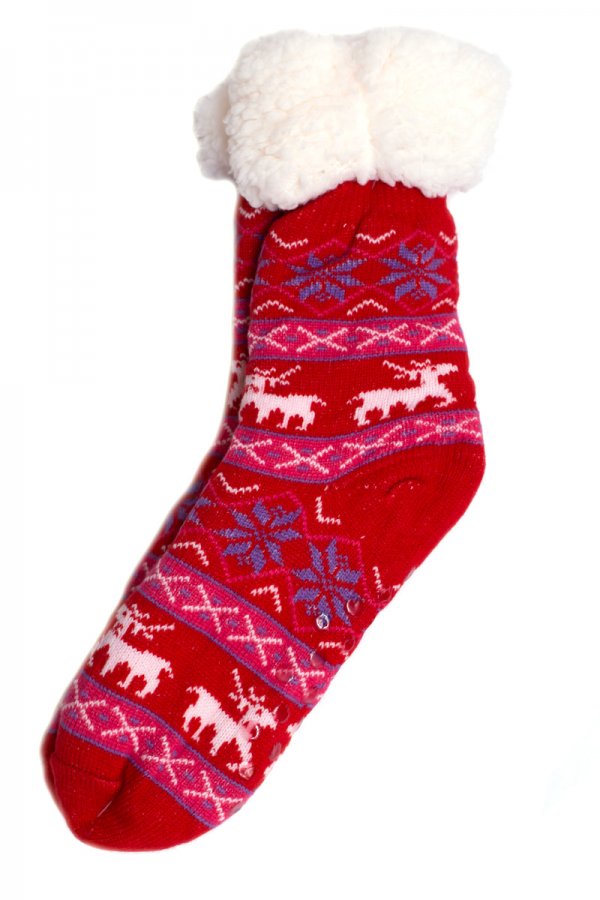 May 23 Reindeer Slipper Socks