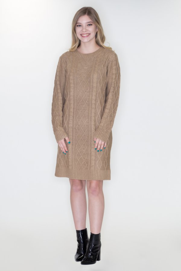 Cable Knit Sweater Dress