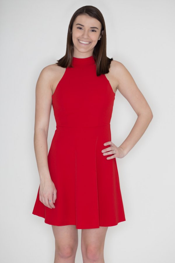 short red fit and flare dress Fit and Flare Dress in Red | Little Red Bows main image 0