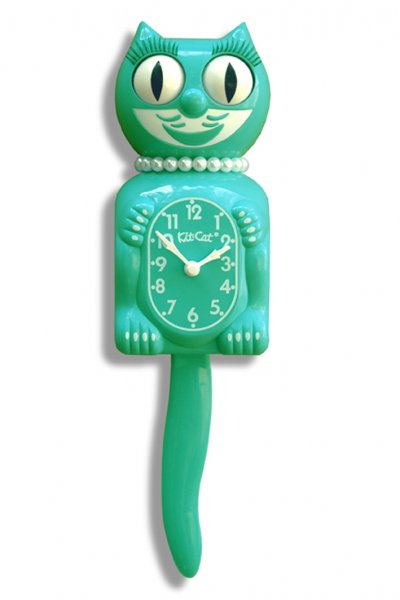 Emerald Green Lady Kit-Cat Clock
