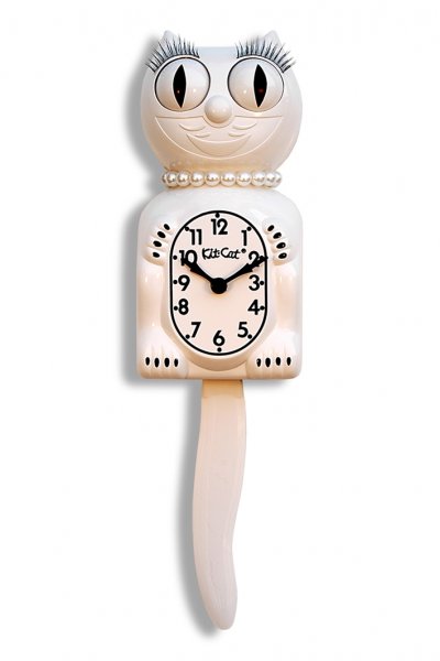 White Lady Kit-Cat Clock