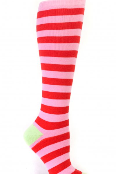 Sock It To Me Pink and Red Stripe