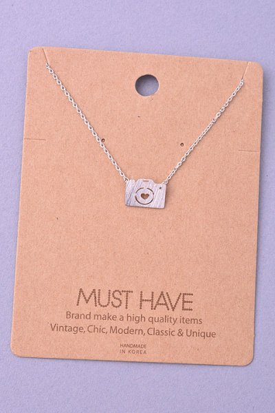 Camera Heart Necklace by Must Have