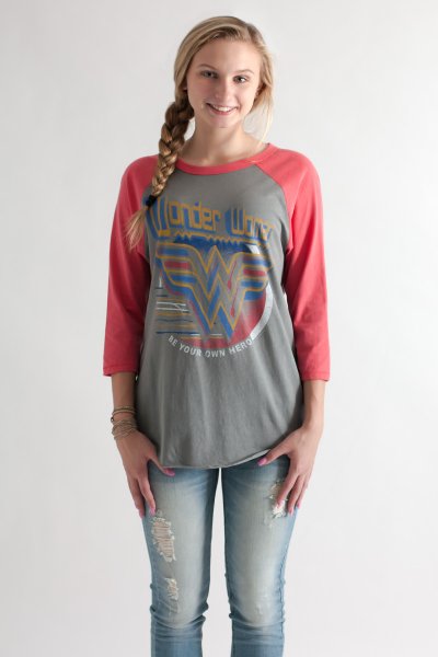 Wonder Woman Raglan by Junk Food