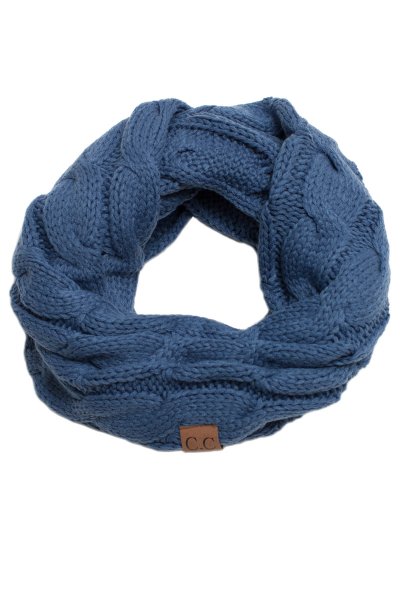 Cable Knit Inifinity Scarf by C.C.