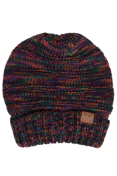 Multicolor Slouchy Knit Beanie by C.C.