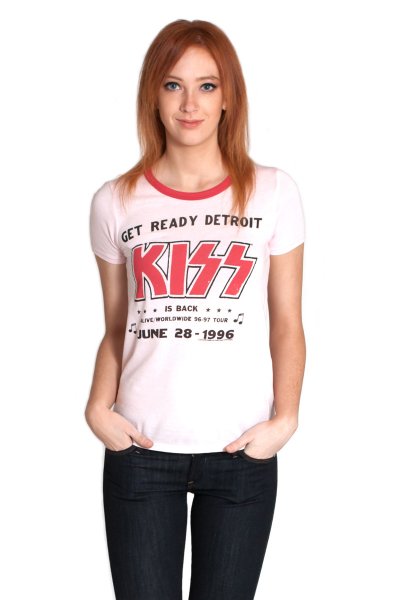 Kiss Ringer Tee by Junk Food
