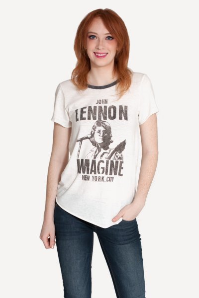 John Lennon Imagine Raglan by Junk Food