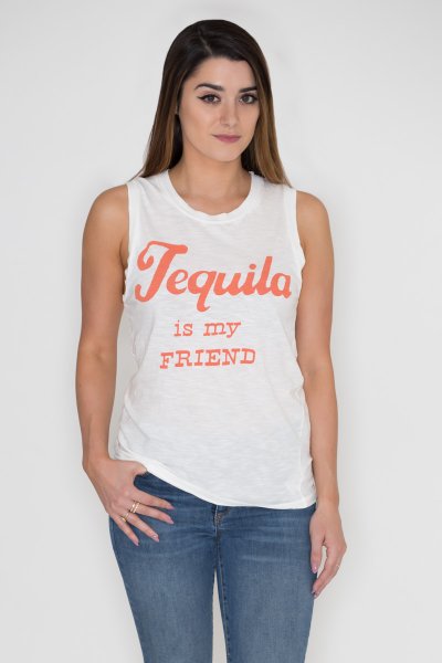 Tequila Is My Friend Tank by Junk Food