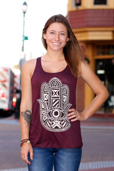 Hamsa Hand Patch Tank Top by Bear Dance