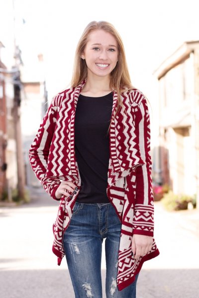 Tribal Waterfall Cardigan by Timing