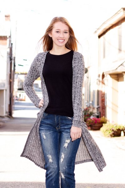 Maxi Cardigan With Pockets by Timing