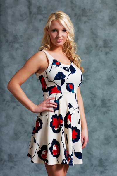 Flower Print Dress by Trinity