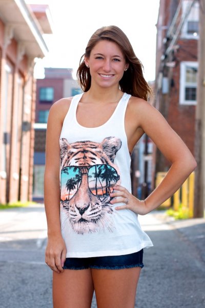 Cool Tiger Racerback Tank Top by Nella Fantasia