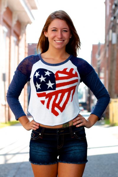 The Classic American Flag Heart Sweater