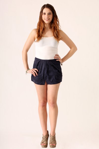 Suede Origami Shorts by She and Sky