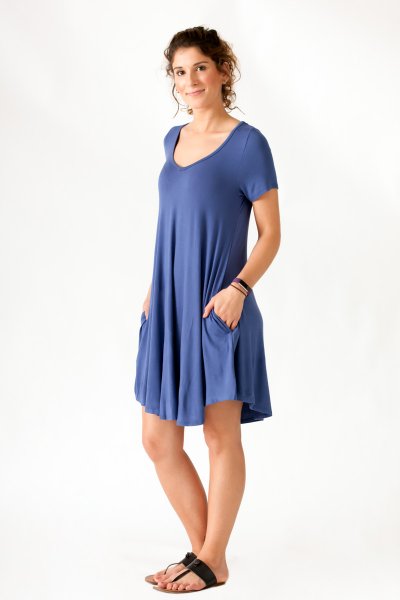 V-Neck Jersey Dress by Cherish