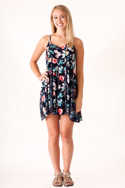 Floral Print Criss Cross Dress by Umgee USA