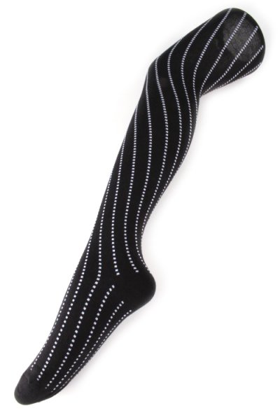 Dashed Lines Thigh High Socks by Girly