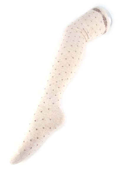 Thigh High Polka Dot Snowflake Socks