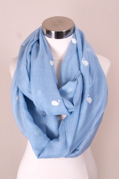 Whale Print Infinity Scarf by Love of Fashion