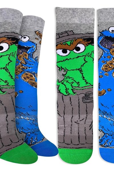 Sesame Street Oscar And Cookie Monster Socks by Good Luck Sock