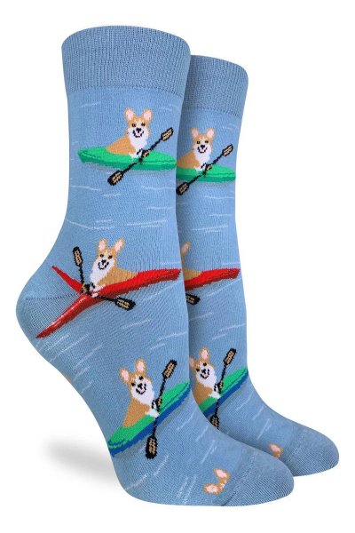 Corgi Kayaking Socks by Good Luck Sock