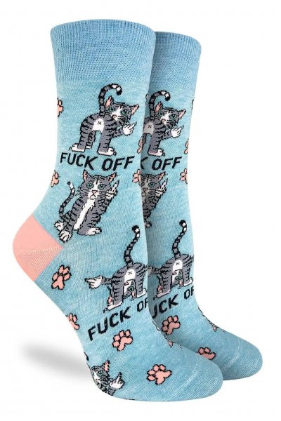 F Off Cats Socks by Good Luck Sock
