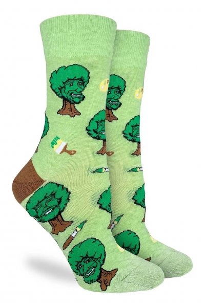 Bob Ross Happy Trees Socks by Good  Luck Sock