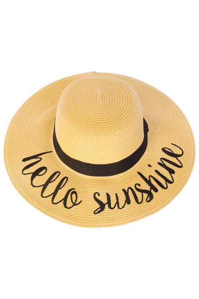 Hello Sunshine Straw Hat by C.C.