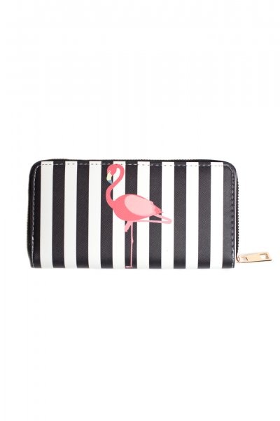 Striped Flamingo Wallet