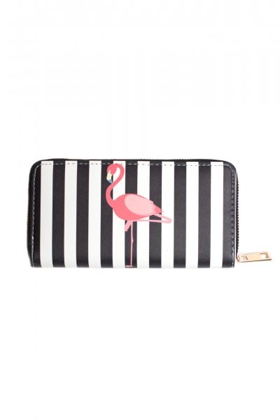 Striped Flamingo Wallet Striped Flamingo Wallet