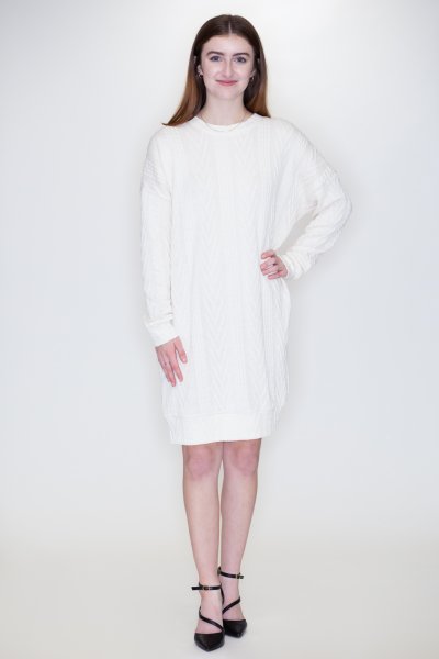 Cable Knit Sweater Dress by Cherish