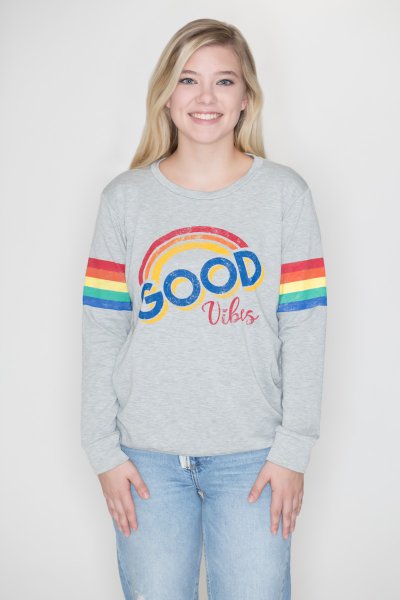 Good Vibes Rainbow Sweatshirt by Zutter