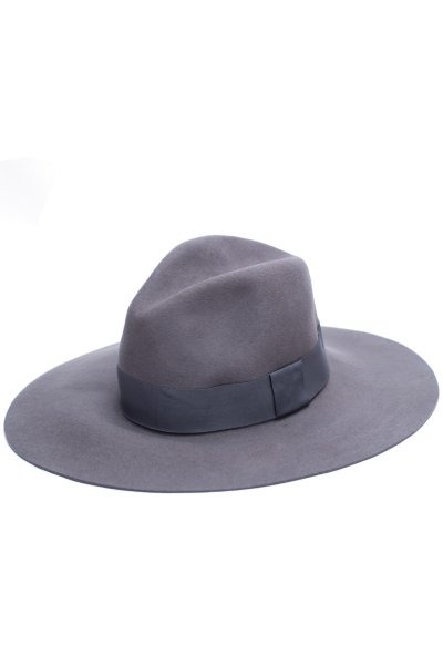 Grey Fedora Flop Hat by C.C.