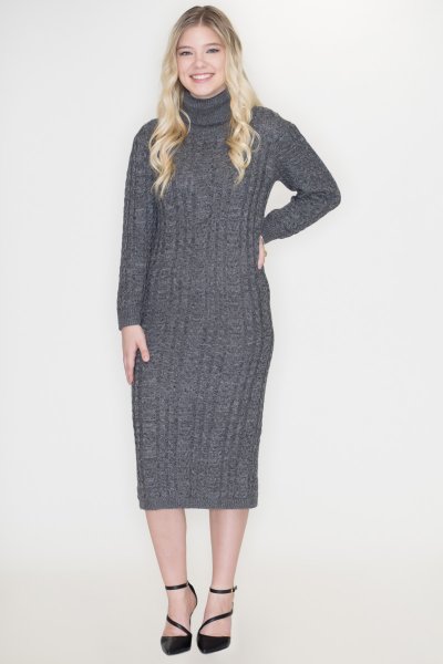 Turtleneck Sweater Dress by Cozy Casual