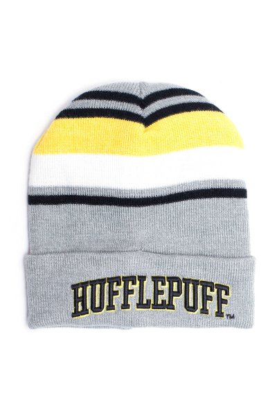 Hufflepuff Stripe Roll Beanie by Bioworld