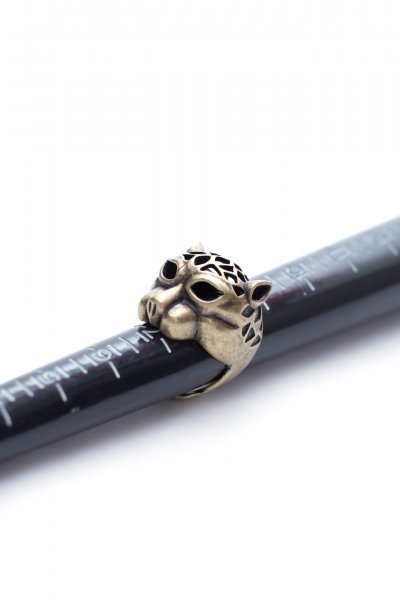 Gold Leopard Head Ring