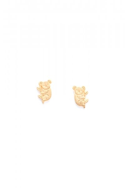 Gold Koala Bear Earrings by Must Have