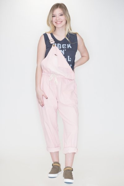 Pink Denim Overalls by Fantastic Fawn