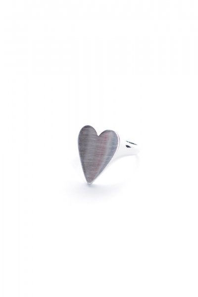 Brushed Heart Ring