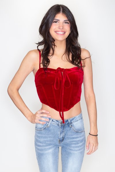 Velvet Halter Top by Bear Dance