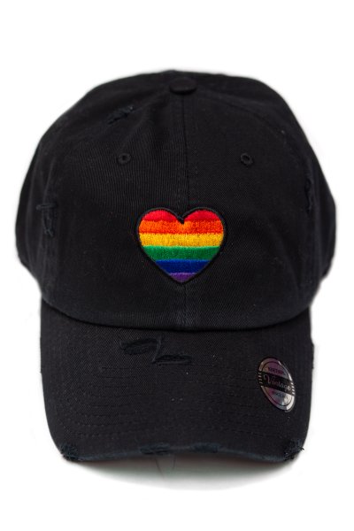 Black Pride Heart Vintage Dad Hat